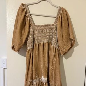Babydoll velvet tie dress